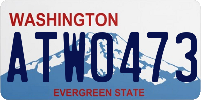 WA license plate ATW0473