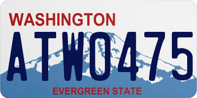 WA license plate ATW0475
