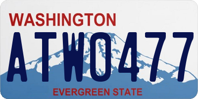 WA license plate ATW0477