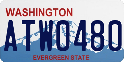 WA license plate ATW0480