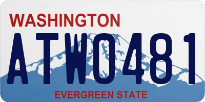 WA license plate ATW0481
