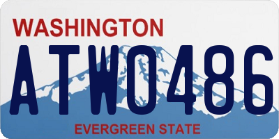 WA license plate ATW0486