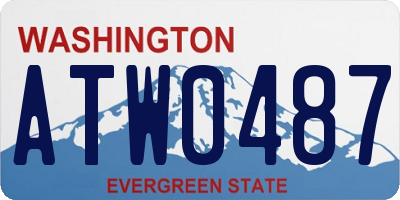 WA license plate ATW0487