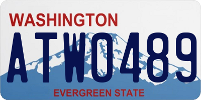 WA license plate ATW0489