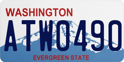 WA license plate ATW0490
