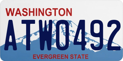 WA license plate ATW0492