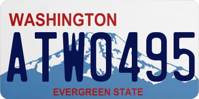 WA license plate ATW0495