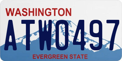 WA license plate ATW0497