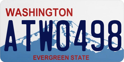 WA license plate ATW0498