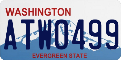 WA license plate ATW0499