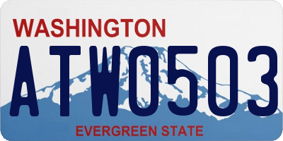 WA license plate ATW0503