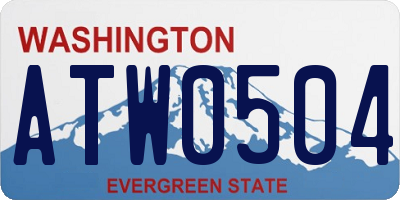 WA license plate ATW0504