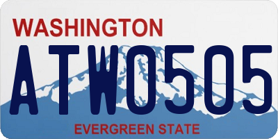 WA license plate ATW0505