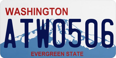 WA license plate ATW0506