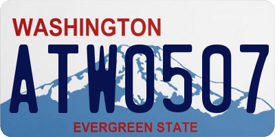 WA license plate ATW0507