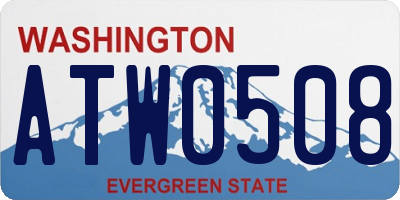WA license plate ATW0508