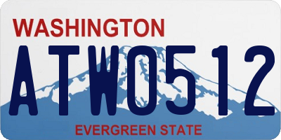 WA license plate ATW0512