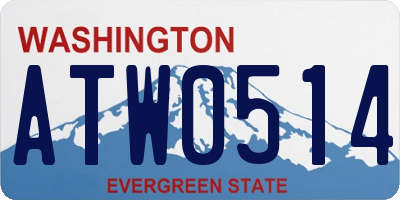 WA license plate ATW0514
