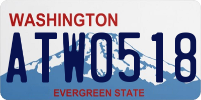 WA license plate ATW0518