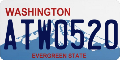 WA license plate ATW0520
