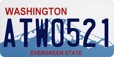 WA license plate ATW0521