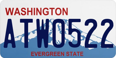 WA license plate ATW0522
