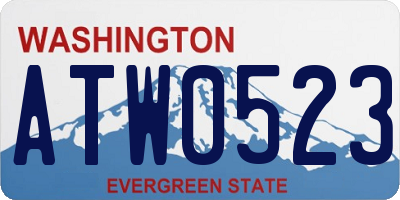 WA license plate ATW0523