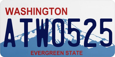 WA license plate ATW0525