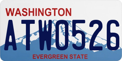 WA license plate ATW0526