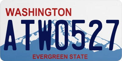 WA license plate ATW0527