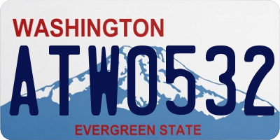 WA license plate ATW0532
