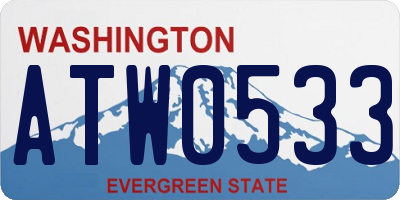 WA license plate ATW0533