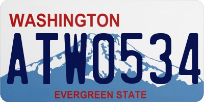 WA license plate ATW0534