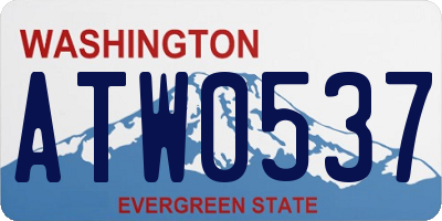 WA license plate ATW0537