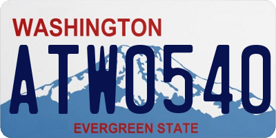 WA license plate ATW0540