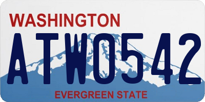 WA license plate ATW0542