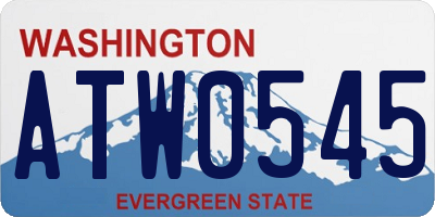 WA license plate ATW0545