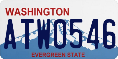 WA license plate ATW0546
