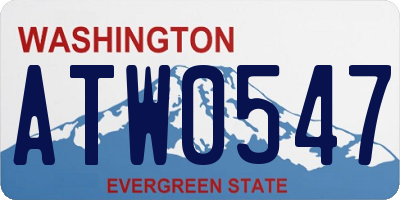 WA license plate ATW0547