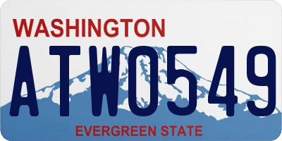 WA license plate ATW0549