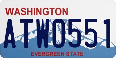 WA license plate ATW0551