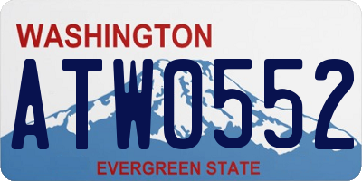 WA license plate ATW0552