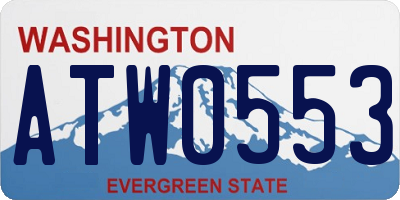 WA license plate ATW0553