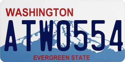 WA license plate ATW0554