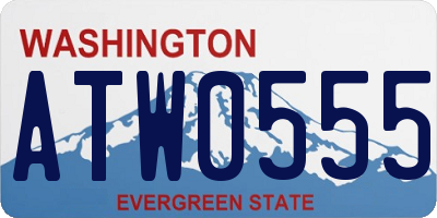 WA license plate ATW0555
