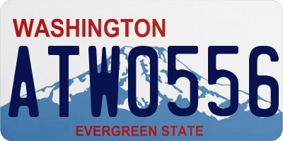 WA license plate ATW0556