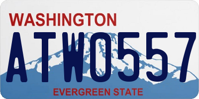 WA license plate ATW0557