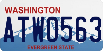 WA license plate ATW0563