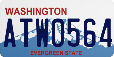 WA license plate ATW0564