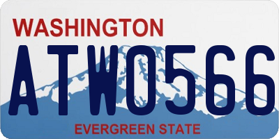 WA license plate ATW0566